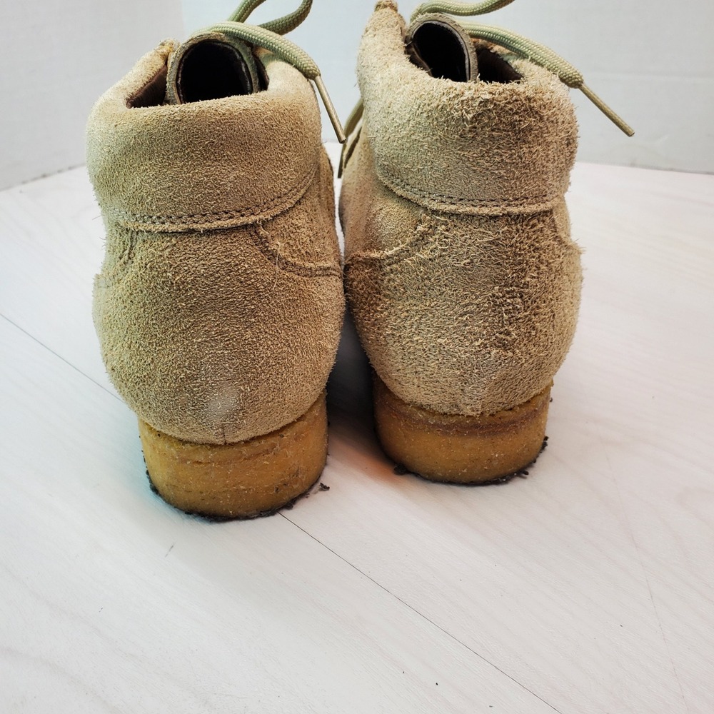 Chippewa Suede Leather Wallabee Boots Mens Tan 8 1/2 W Lace‎ Up Made in Mexico - Picture 14 of 15